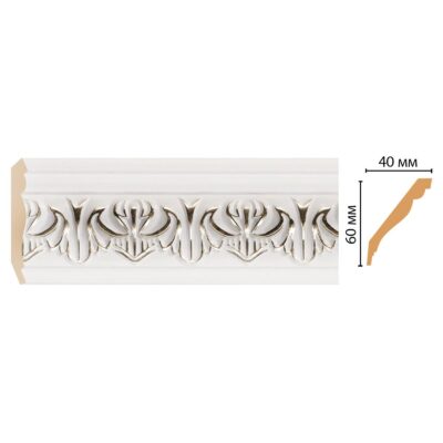 Плинтус потолочный DECOMASTER 155B-60 2M 60*40*2000 мм