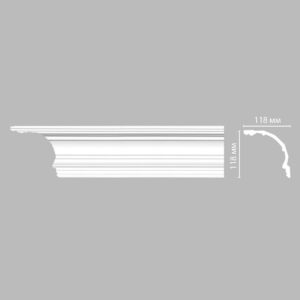 Плинтус потолочный гладкий DECOMASTER DP-50 118*118*2400 мм