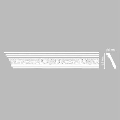 Плинтус потолочный с рисунком DECOMASTER 95036F гибкий 83*66*2400 мм