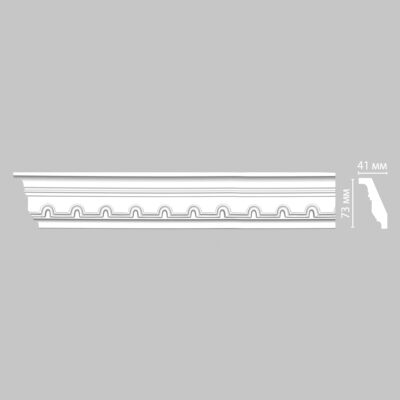 Плинтус потолочный с рисунком DECOMASTER 95112F гибкий 73*41*2400 мм