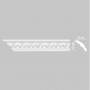 Плинтус потолочный с рисунком DECOMASTER 95610F гибкий 60*60*2400 мм