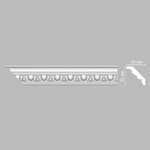 Плинтус потолочный с рисунком DECOMASTER 95613F гибкий 55*55*2400 мм