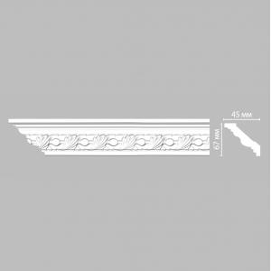 Плинтус потолочный с рисунком DECOMASTER 95861F гибкий 67*45*2400 мм