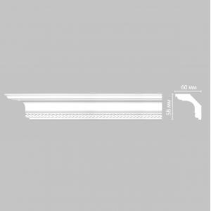 Плинтус потолочный с рисунком DECOMASTER DT-128F гибкий 58*60*2400 мм