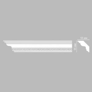 Плинтус потолочный с рисунком DECOMASTER DT-138F гибкий 55*55*2400 мм