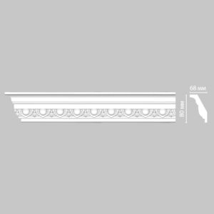 Плинтус потолочный с рисунком DECOMASTER DT-23F гибкий 80*48*2400 мм