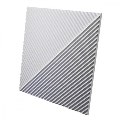 Гипсовая 3D панель FIELDS 1 platinum глянцевое покрытие D-0008-1-pl