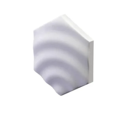 Гипсовая 3D панель HEKSA drip platinum глянцевое покрытие E-0009-pl