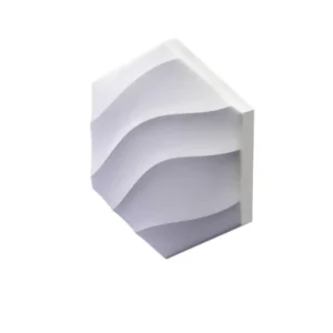 Гипсовая 3D панель HEKSA wave platinum глянцевое покрытие E-0008-pl