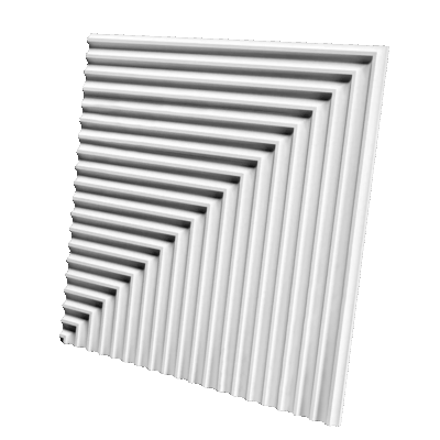 Гипсовая 3D панель PALLADA 3 platinum глянцевое покрытие M-0062-3 pl
